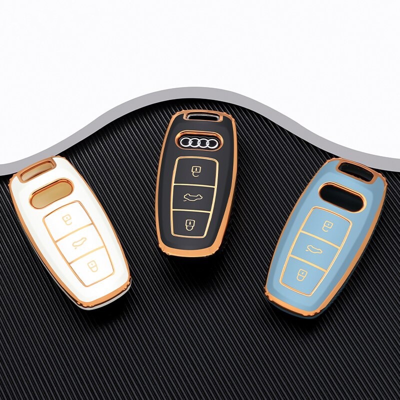Bao Da, Vỏ Bảo Vệ, Ốp Chìa Khóa, Bọc Chìa Khóa Cao Cấp Dùng Cho Xe Ô Tô Audi A3, A4, A5, A6, A7, A8, A4L, A6L, Q5, Q7
