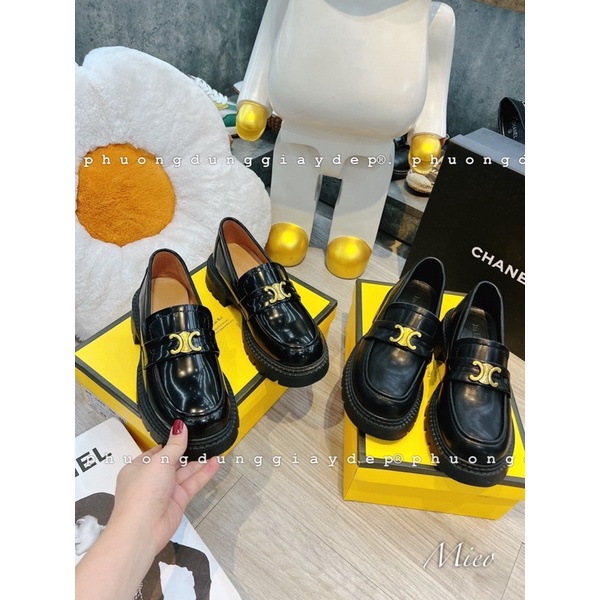 Giày moca celine giày oxford nữ fullbox vàng
