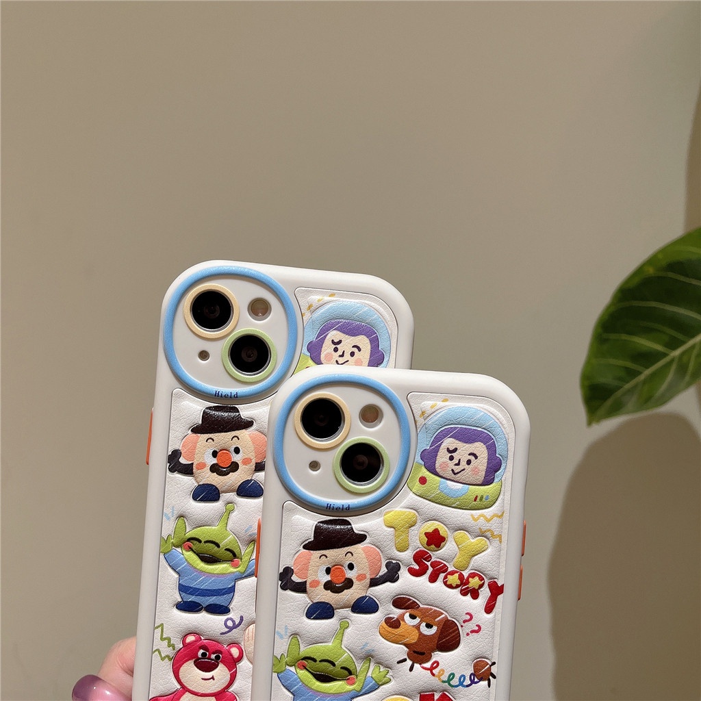 Ốp Điện Thoại Da Viền TPU Dẻo In Họa Tiết Hoạt Hình Dễ Thương Cho iphone 14 Pro Max 13 Pro Max 12 Pro Max