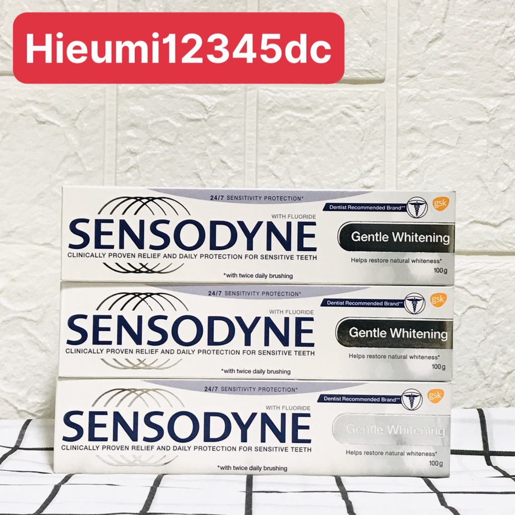 Kem đánh răng Sensodyne Gentle Whitening làm trắng răng tự nhiên