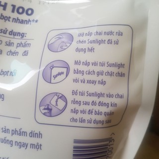 NƯỚC RỬA CHÉN SUNLIGHT CHANH 100 TÚI 3.5KG
