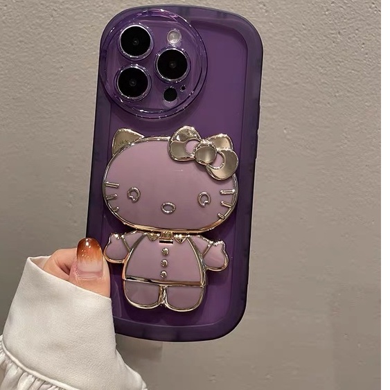 Ốp Điện Thoại Mềm Trong Suốt Có Gương Xoay Hình Mèo kt Cho Iphone 14 14 Pro 14 Pro Max 14 PLUS 11 12 13 Pro Max 11proamx