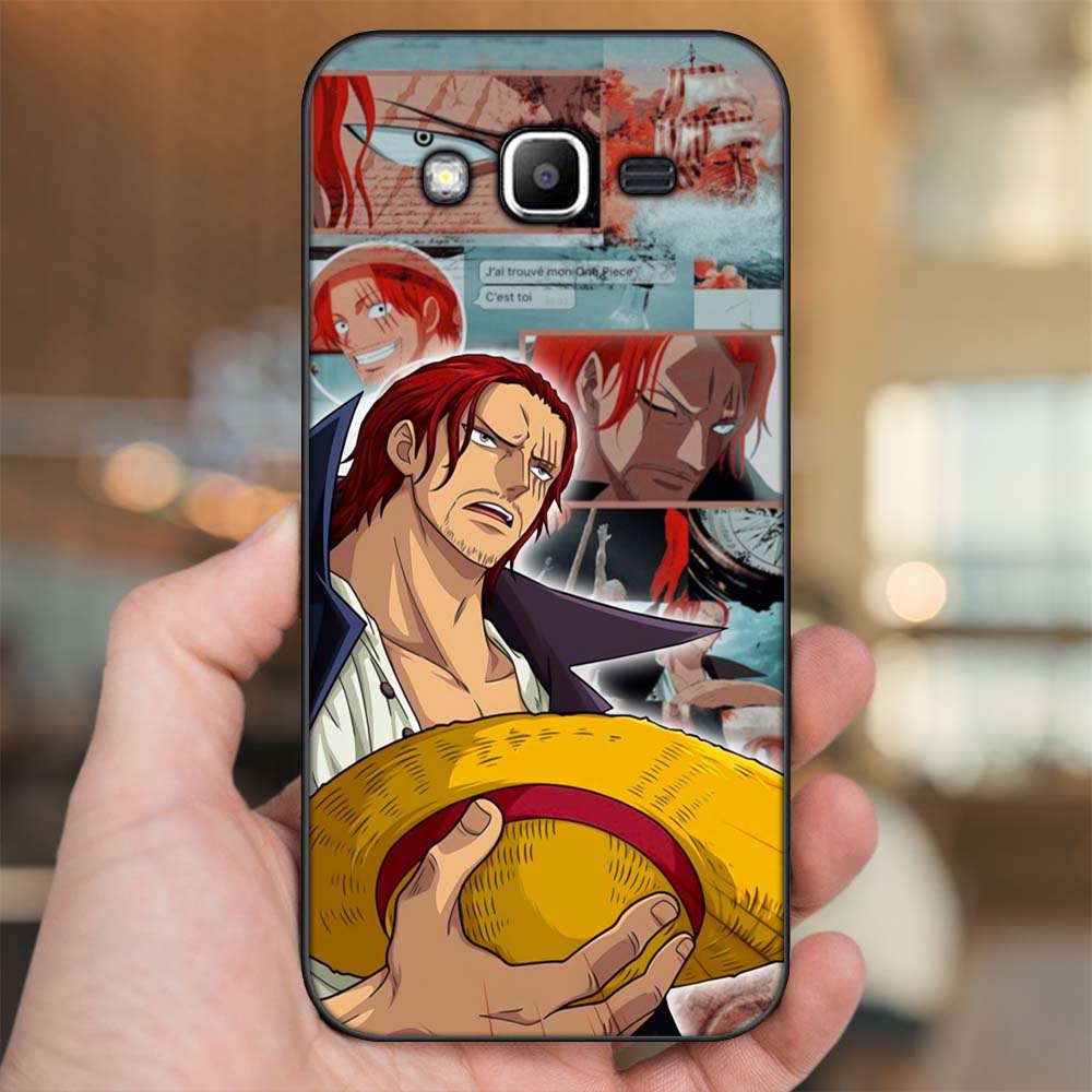 Ốp lưng Samsung J2 Prime, J3 2016, J5 2015 viền đen in hình Shanks One Piece Đảo Hải Tặc