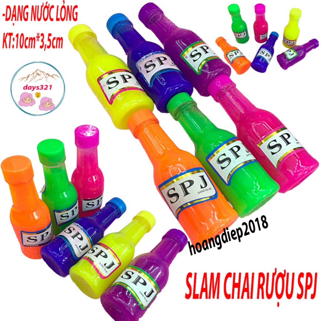 Slime dạng lỏng chai SPJ slam nước ngọt chất nhờn ma quái squishy