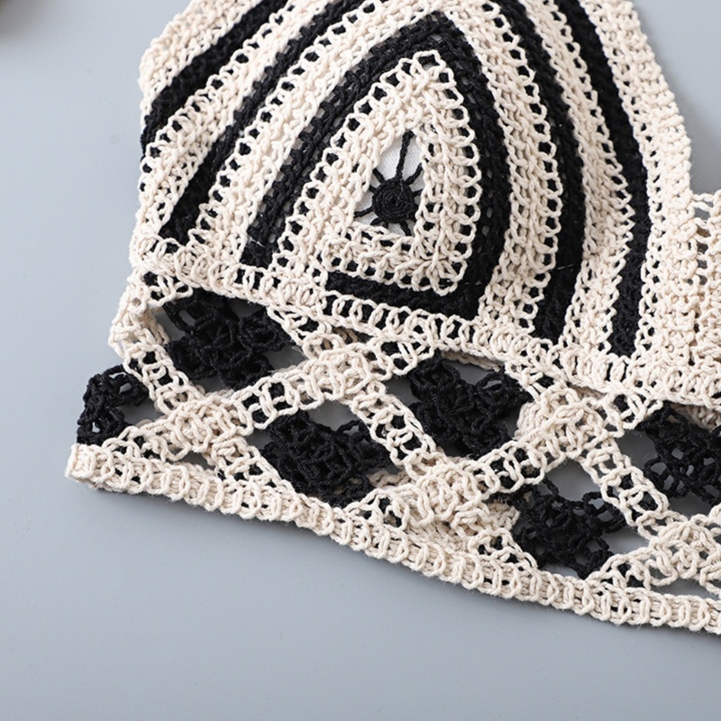 Oneri Áo Lót Dệt Kim Họa Tiết Kẻ Sọc Phối Màu Nổi Bật Thời Trang Mùa Hè Cho Nữ