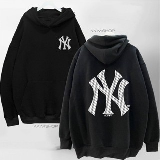  Áo hoodie mlb áo nỉ unisex form rộng chất dày dặn nót lông 