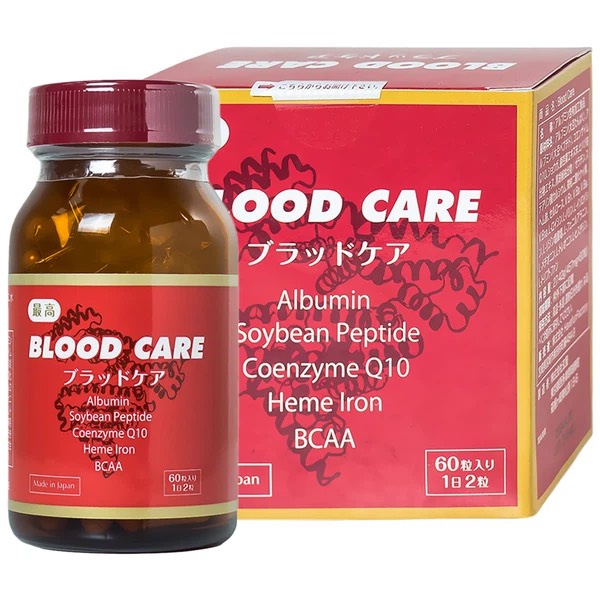 Viên uống bổ máu Blood Care Jpanwell Nhật 60 viên/hộp viên uống tái tạo máu, giảm trứng hoa mắt chống mặt