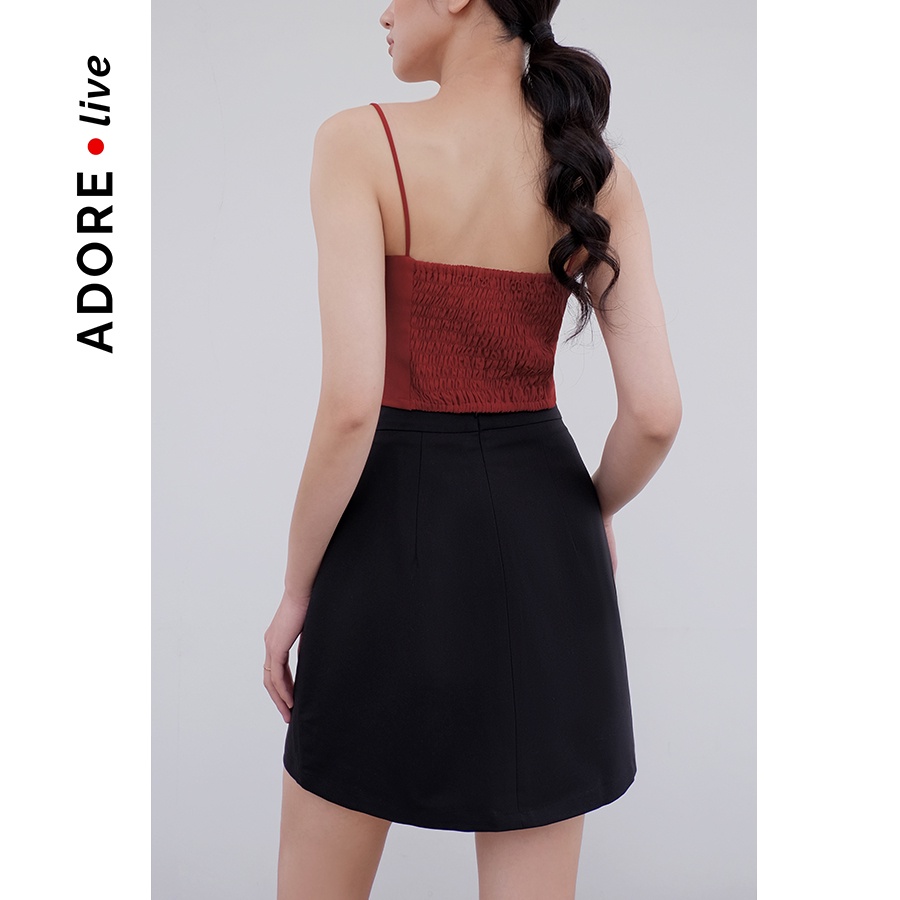 Chân váy mini 6 màu chất liệu tuýt si 2 nắp túi 2LSK1019 ADORE DRESS