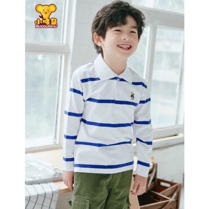 Áo Polo Dài Tay Size Đại Cho Bé Đến 50kg Hàng QC Chất Đẹp