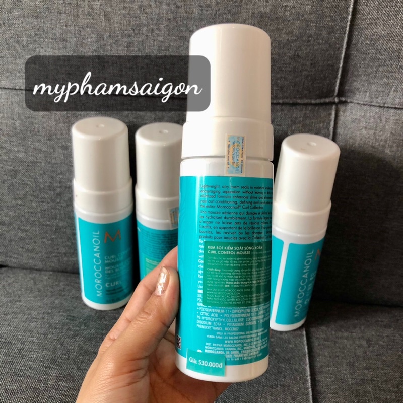 Kem bọt kiểm soát sóng xoăn Curl Control Mousse Moroccanoil 150ml
