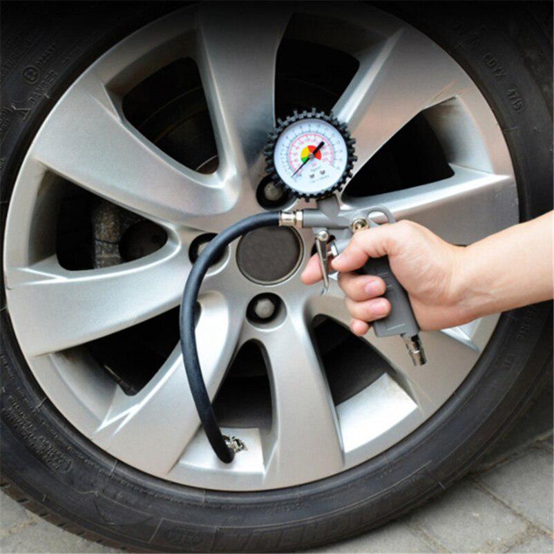 Ống Cao Su Bơm Hơi Tự Khóa Màu Đen Di Động Cho Xe Hơi