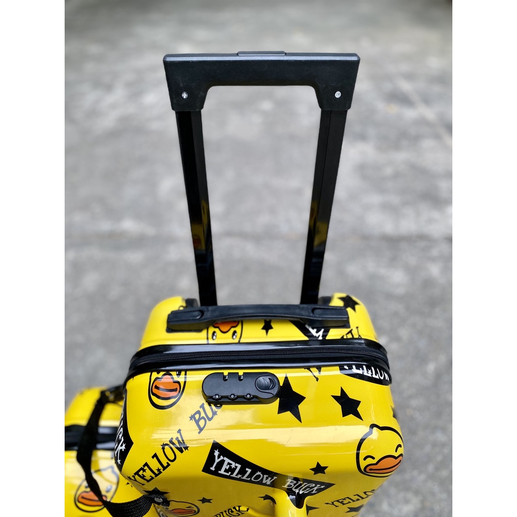 Vali kéo vịt vàng YELLOW DUCK  cho bé trai, gái,CÓ THỂ NGỒI LÊN KHI DI CHUYỂN-hàng có sẵn size 20 inch