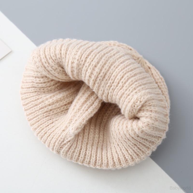 Mũ Len Giữ Ấm Màu Sắc Đơn Giản Cho Bé