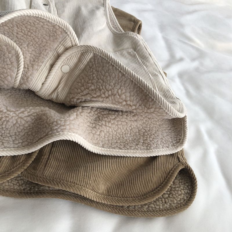 Áo gile nhung gân 2 mặt phối lông cừu siêu ấm