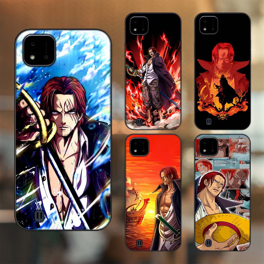 Ốp lưng Realme C11 2021, C20 viền đen in hình Shanks One Piece Đảo Hải Tặc