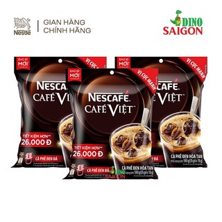 Combo 3 Bịch Cà Phê Đen Đá Hòa Tan NESCAFÉ Café Việt (Bịch 35 Gói x 16g)