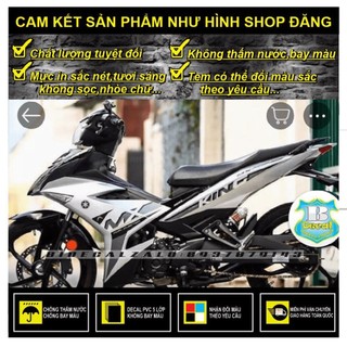 TEM RỜI EXCITER 150 MX KING PHỐI DÁN XE TRẮNG - 