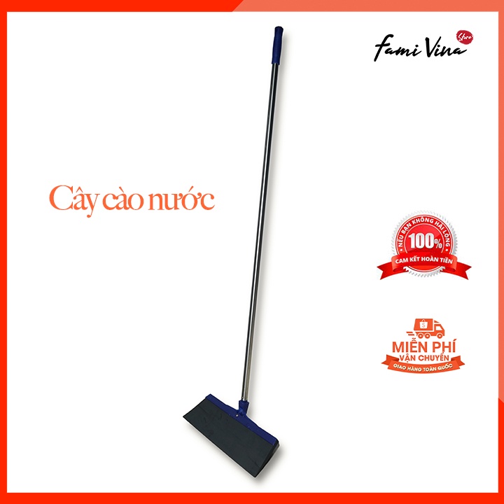Cây cào nước cây gạt nước sàn, thân cây inox đầu mút xốp siêu bền đẩy nước làm sạch sàn nhà sân nhà siêu bền ngập nư