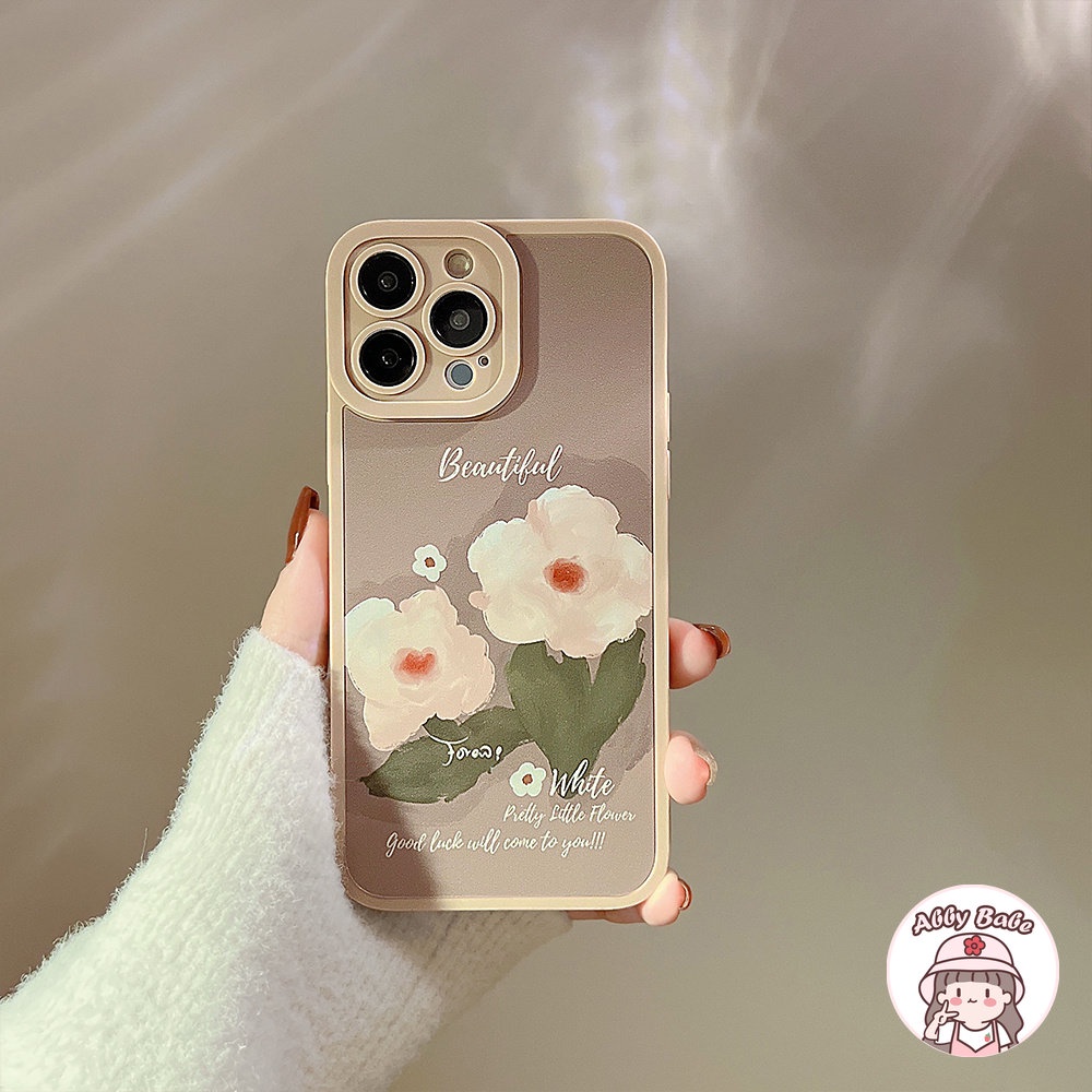 Ốp Điện Thoại TPU Mềm Chống Mồ Hôi Họa Tiết Hoa Sơn Dầu Cho IPhone 14 Pro Max 11 7Plus 13 12 11 Pro Max X XS XR