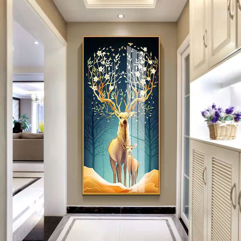 Tranh Treo Tường Hươu Sao 3D Tranh Dài Treo Phòng Khách/ Phòng Ngủ/ Game Gaming/ làm Quà Tặng