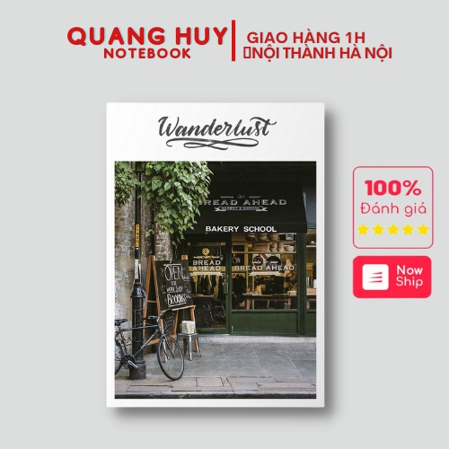 Vở 80 trang, Tập học sinh Quang Huy, Vở kẻ ngang Thành phố 80 trang giấy viết lined ghi chép b5 cấp 