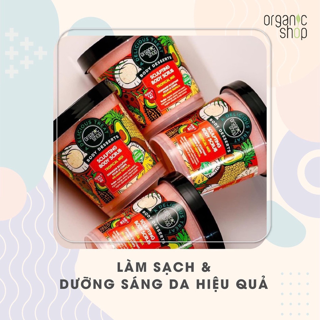 [Xả lỗ date xa] Tẩy Da Chết Organic Shop Body Toàn Thân Tẩy Tế Bào Chết Scrub 250ml - 450ml