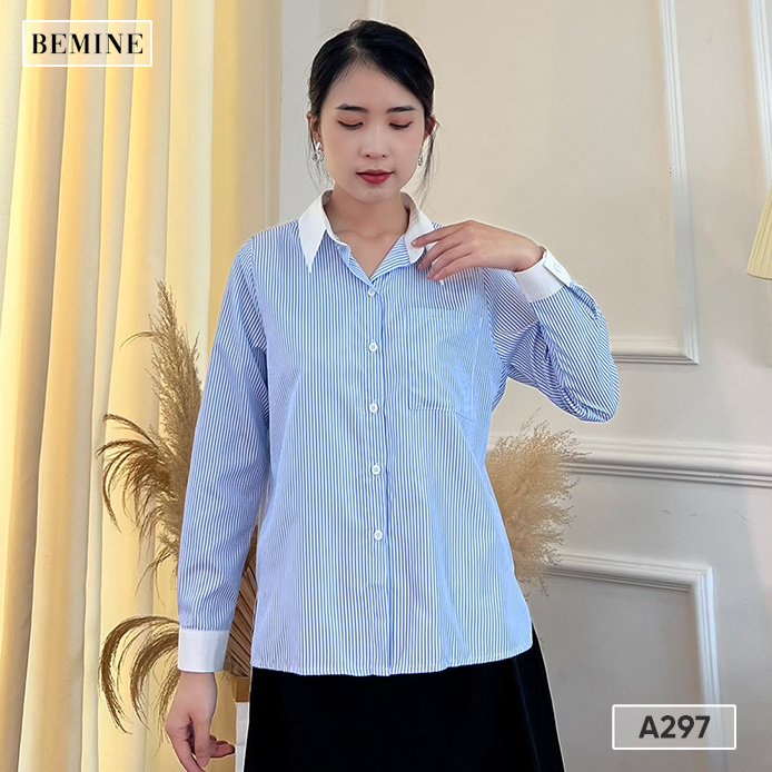 Áo sơ mi cổ phối BEMINE A297