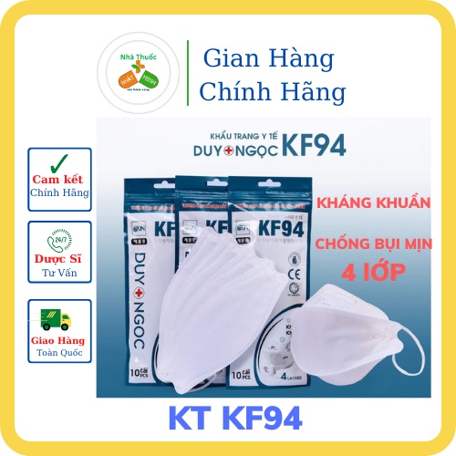 [Giá Sốc 10c-1k] Khẩu Trang Y Tế KF94 Duy Ngọc 4 Lớp Cao Cấp