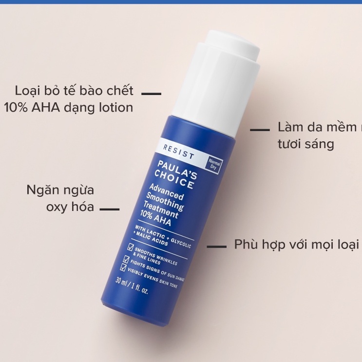 Tinh chất Paula's Choice RESIST Advanced Smoothing Treatment 10% AHA (30mL)