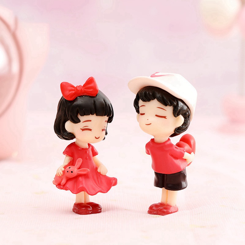 Set 2 Mô Hình Cặp Đôi Xinh Xắn Dùng Để Trang Trí Nội Thất