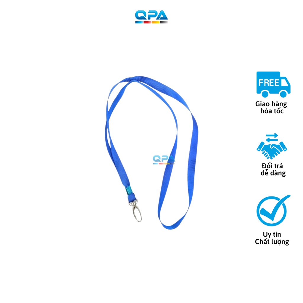 Dây đeo lụa móc xoay- xanh dương