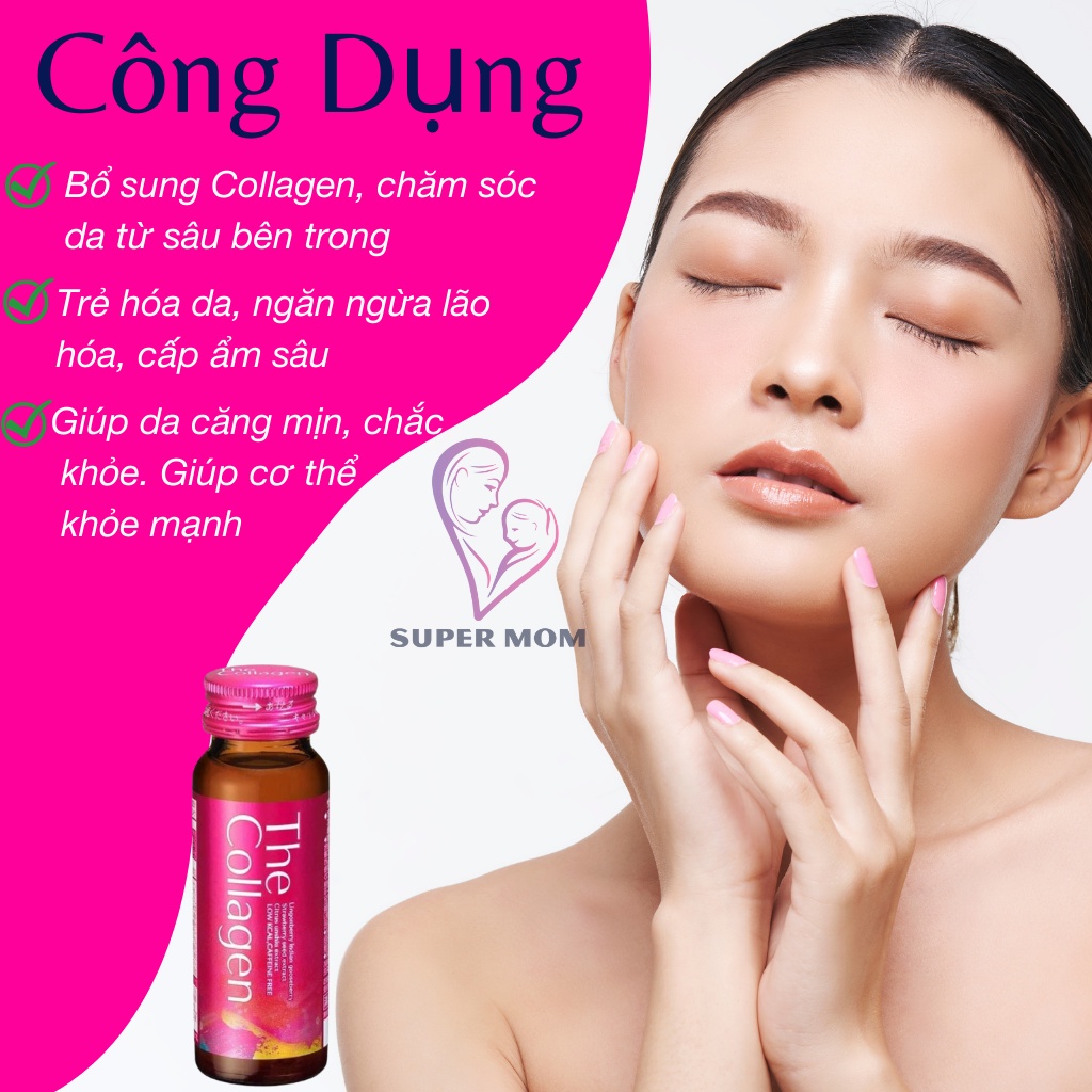 Nước uống The Collagen Shiseido Nhật Bản hộp 10 chai hỗ trợ sáng da