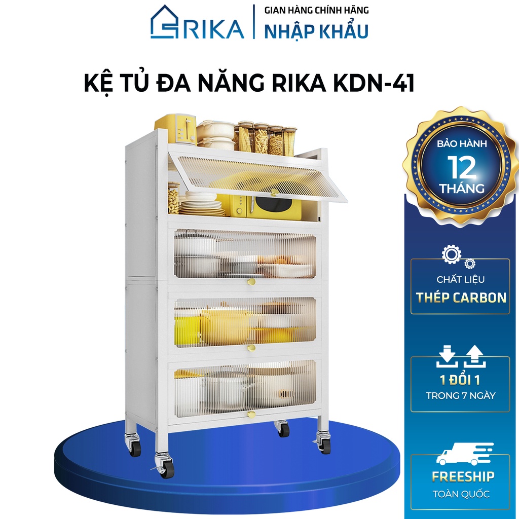 Tủ Bếp RIKA KDN-41, Kệ Để Đồ Đa Năng Để Đồ Gia Dụng Và Đồ Dùng Nhà Bếp 4, 5 Tầng [Hàng Nhập Khẩu Chính Hãng]