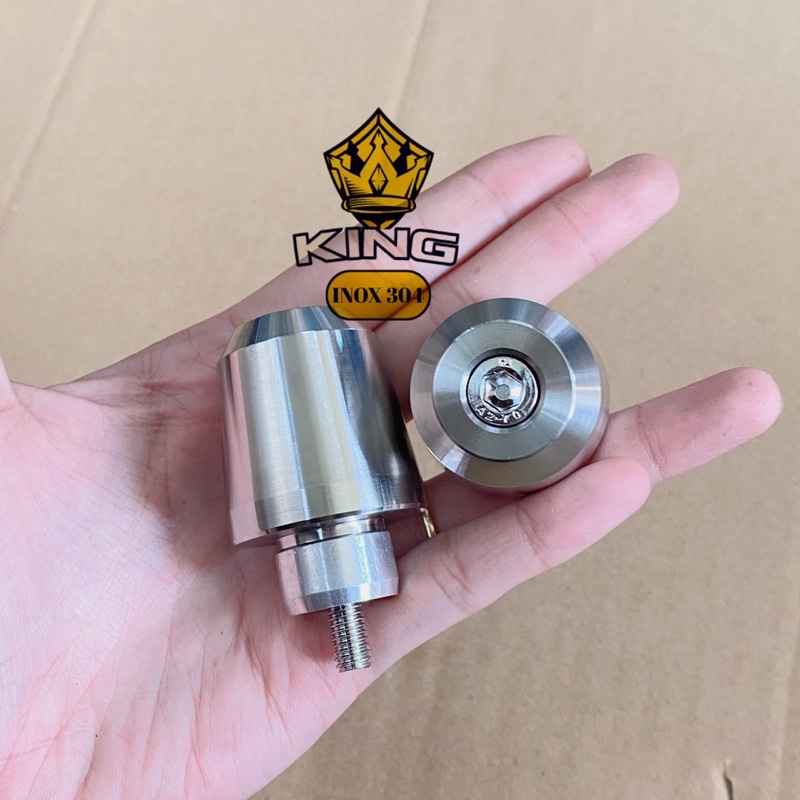 Gù tay lái Gù nguyên khối nặng 350gr inox 304  gắn cho tất cả các dòng xe