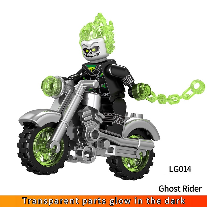 Mô Hình Nhân Vật Super Hero Rider Có Chiếc Xe Máy Màu Đỏ Mini