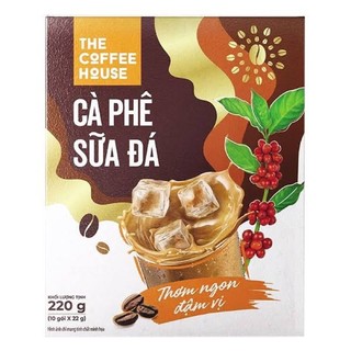 Cà Phê Sữa The Coffee House Hòa Tan, hộp 220gr, 10 gói/hộp cafe - date 2023