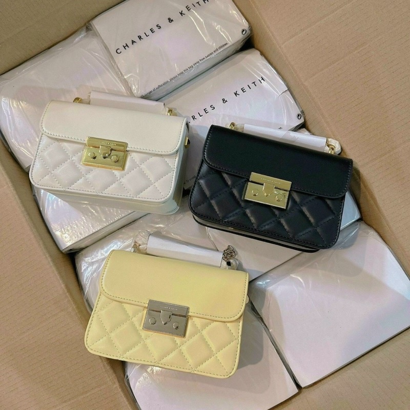 Túi Cê ka khoá 1 mắt đinh sườn vân trần trám size 19 hàng QC cao cấp