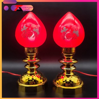 Cặp đào hoa sen búp, đài sen thờ cúng, đài sen quan âm, đèn thờ tượng phật (