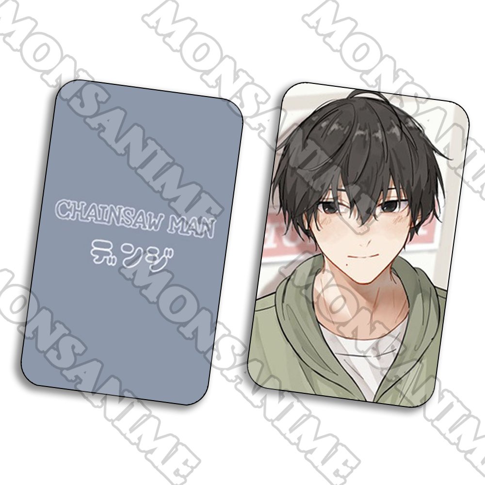 Ảnh card bo góc in hình CHAINSAW MAN Thợ săn quỷ ver Teen thẻ bo viền 5*8cm anime chibi sưu tầm 1 tấm