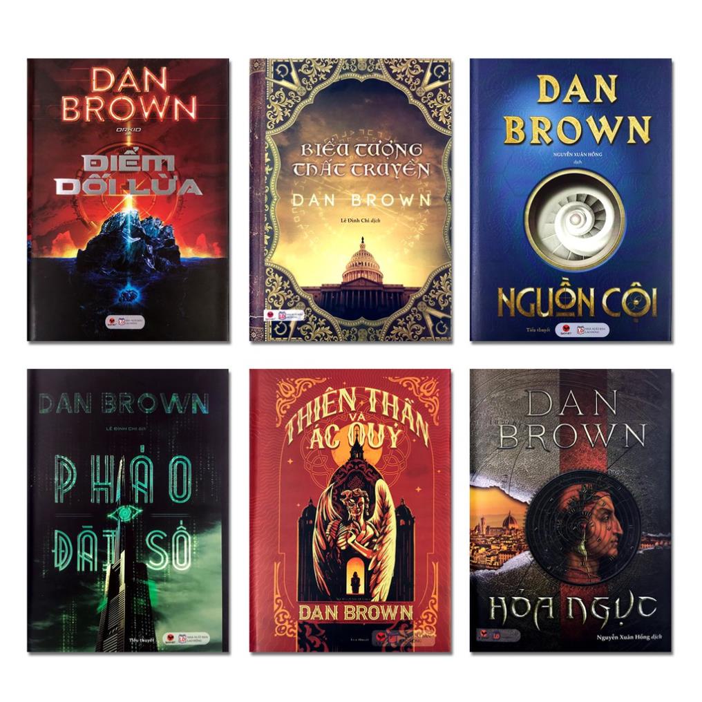 Sách - Dan Brown - Các Tiểu Thuyết (6 cuốn lẻ tùy chọn) - Bách Việt