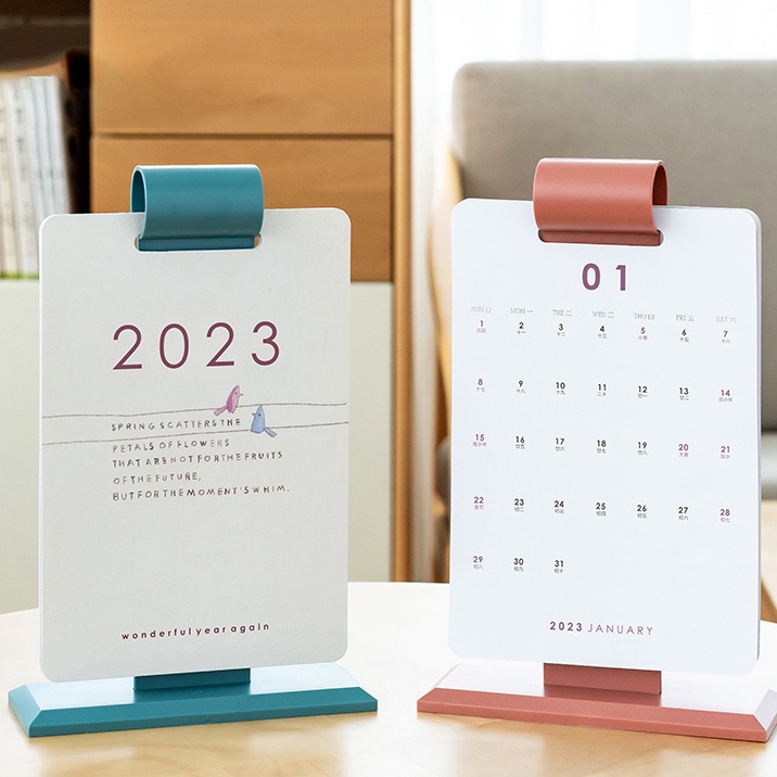 Lịch Để Bàn 2023 Thiết Kế Đơn Giản Dễ Thương