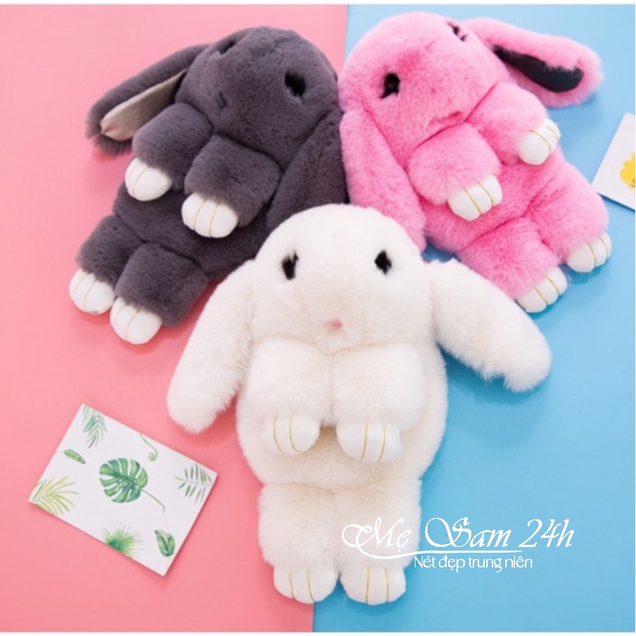 Túi đeo chéo hình thỏ lông vũ Mẹ Sam 24h chính hãng Quảng Châu siêu mềm mịn nhiều màu sắc