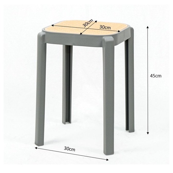 Ghế đôn nhựa giả mây nhập khẩu cao cấp có thể xếp gọn TM659