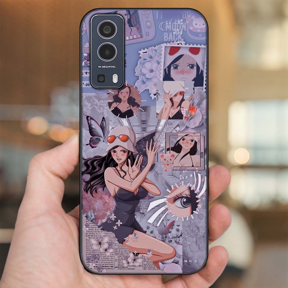 Ốp lưng Vivo Y72 5G viền đen in hình Nico Robin One Piece Đảo Hải Tặc