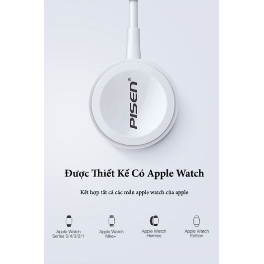 Dây sạc đồng hồ iWatch Pisen TS-C01W Chính Hãng