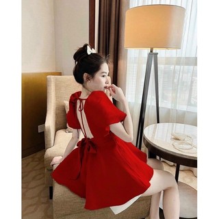 SET BBD ĐỎ CUTOUT LƯNG SHORT TRẮNG❤️