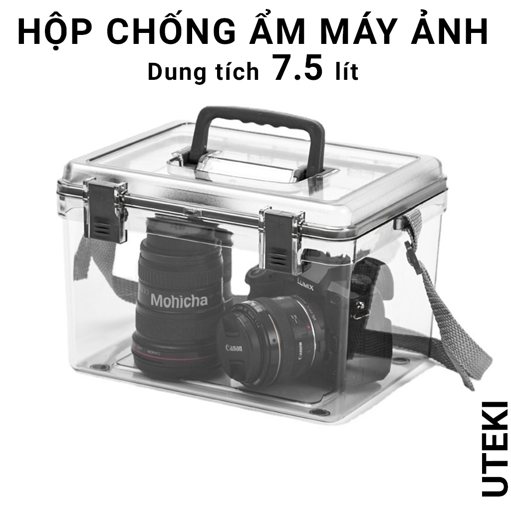 Hộp chống ẩm máy ảnh chuyên dụng Uteki A-2217 chính hãng dung tích 7.5 lít kích thước 29x22x18 cm