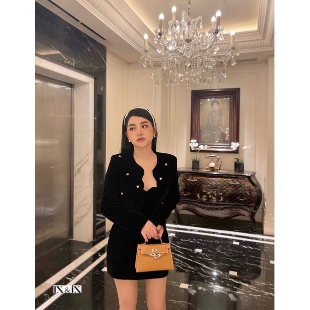 Set váy nhung chace cao cấp