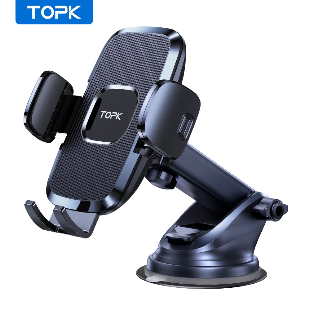 Giá giữ điện thoại TOPK D35 gắn trên xe hơi xoay được 360 độ tiện lợi