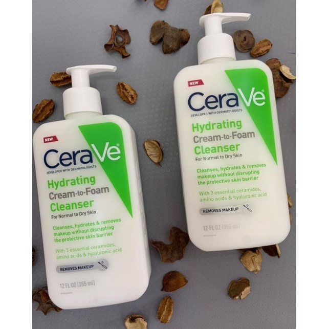 Sữa rửa mặt tẩy trang Cerave Hydrating Cream To Foam